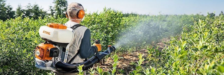 Обработка участка от муравьев бензиновой пушкой